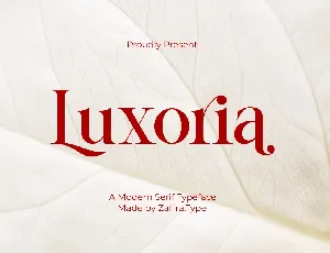 Luxoria font