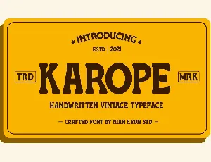 Karope font