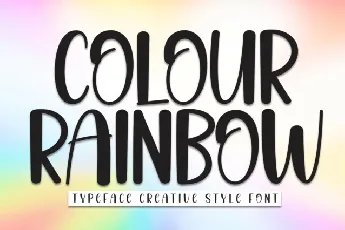 Colour Rainbow Display font