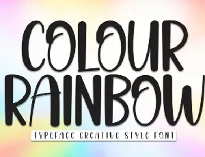 Colour Rainbow Display font