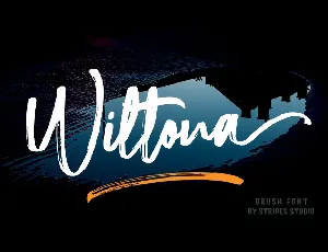 Wiltona Brush font