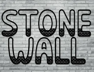 Stone Wall Display font