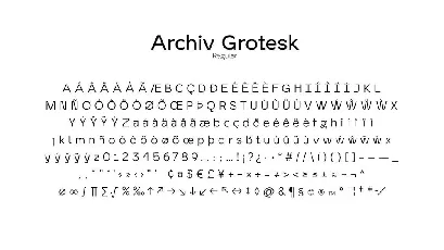 Archiv Grotesk font