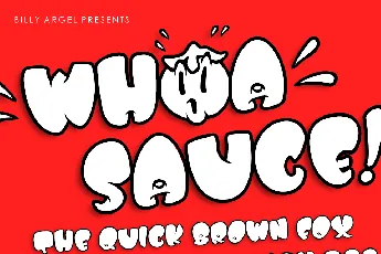 WHOA SAUCE PERSONAL USE font