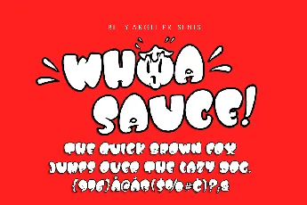 WHOA SAUCE PERSONAL USE font