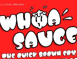 WHOA SAUCE PERSONAL USE font