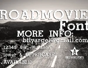 ROAD MOVIE font