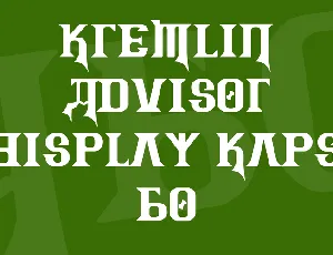 Kremlin Advisor Display Kaps Bo font