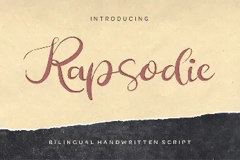 Rapsodie Script font