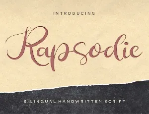 Rapsodie Script font