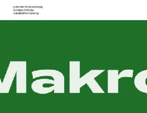 Makro Family font