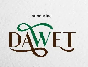 Dawet font