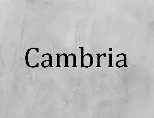 Cambria font