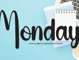 Monday Handwritten Typeface font