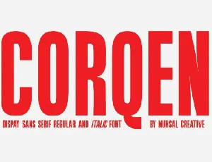 Corqen font