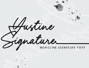 Yustine Signature font