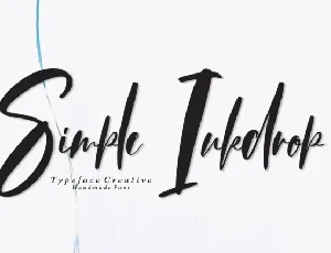 Simple Inkdrop Script font