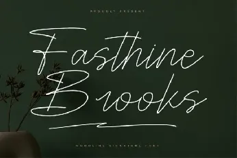 Fasthine Brooks font