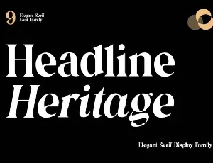 Headline Heritage Family font