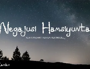 Negajusi Hamsiyunta font