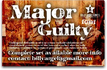 MAJOR GUILTY font