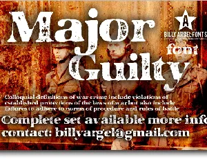 MAJOR GUILTY font