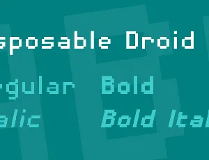 Disposable Droid BB font