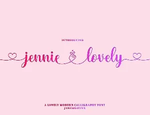 Jennie Lovely font