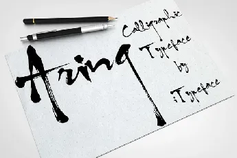 Aring – calligraphic typeface font