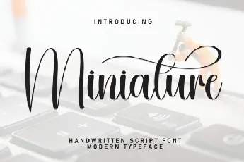 Miniature Calligraphy font