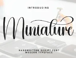 Miniature Calligraphy font