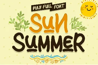 Sun Summer - Personal Use font