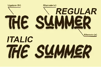 Sun Summer - Personal Use font