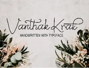 Vanthak Krak font