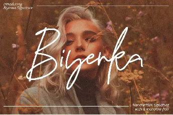 Biyenka Signature font