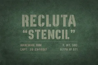 Recluta Stencil font