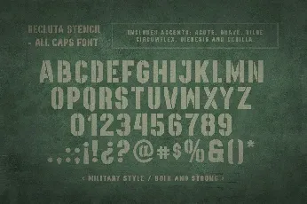 Recluta Stencil font