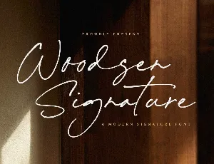 Woodsen Signature font