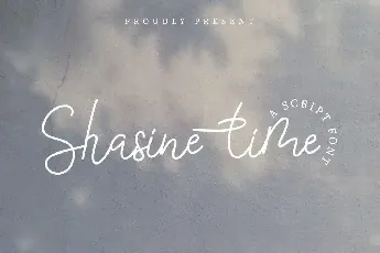 Shasine Time Demo font