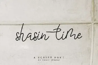 Shasine Time Demo font