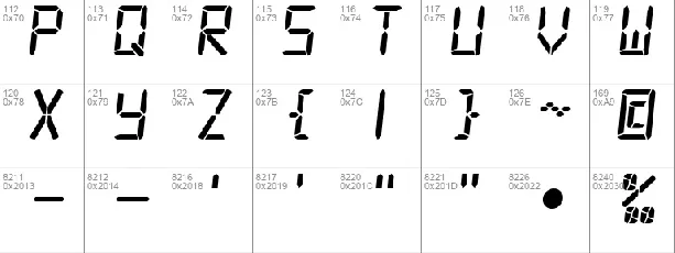 Digital-7 font