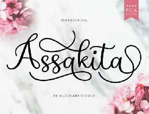 Assakita Calligraphy font