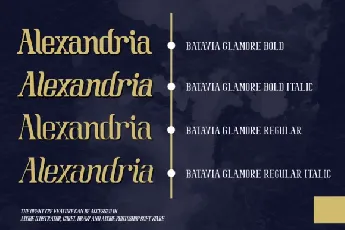 Batavia Glamore Duo font