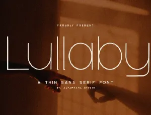 Lullaby font