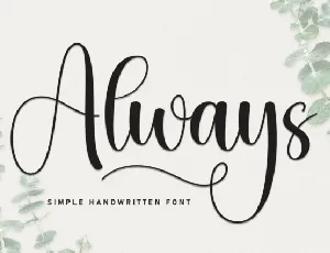 Always Calligraphy font