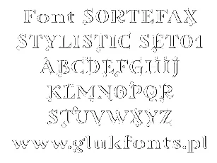 Sortefax font