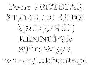 Sortefax font