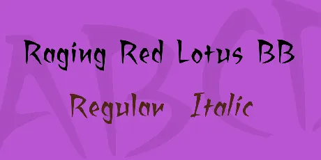 Raging Red Lotus BB font