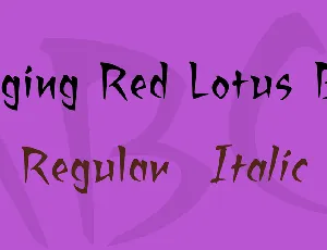 Raging Red Lotus BB font