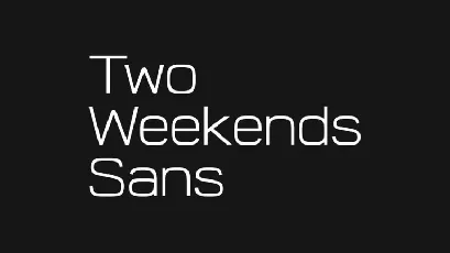 Two Weekends Sans font